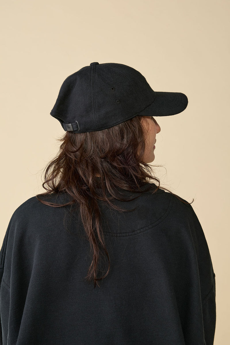BAGGY CAP / ORGANIC FLANNEL / BLACK