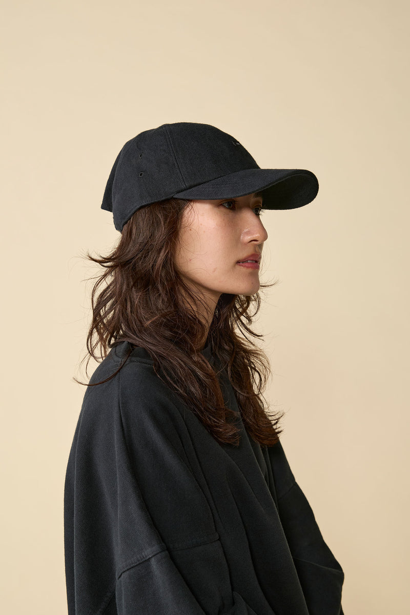 BAGGY CAP / ORGANIC FLANNEL / BLACK