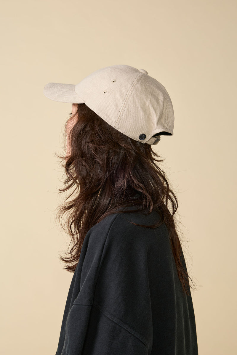 BAGGY CAP / ORGANIC FLANNEL / IVORY