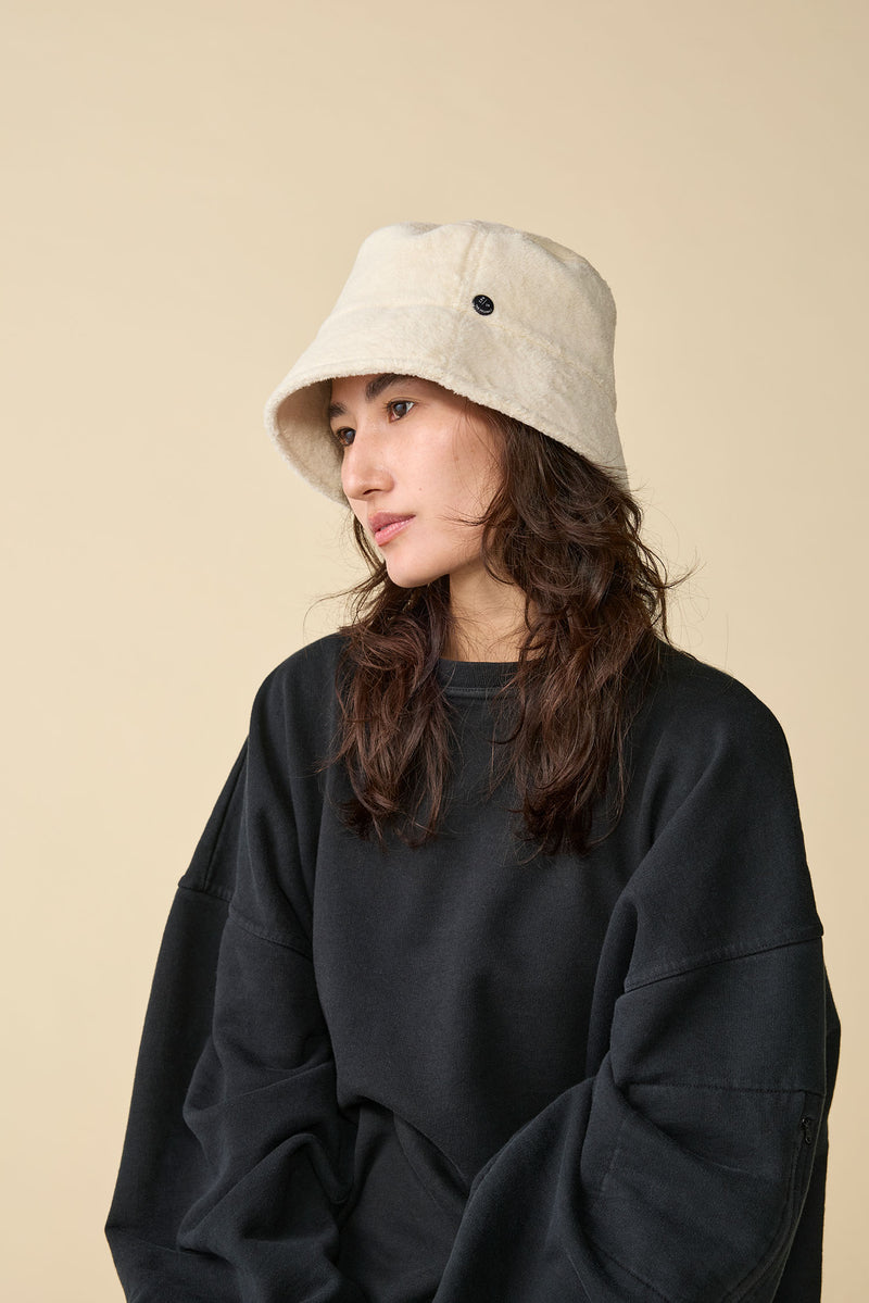 FULL BUCKET HAT / FLEECE BOA / IVORY