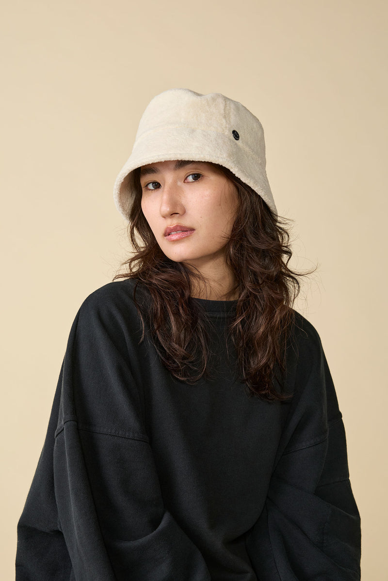 FULL BUCKET HAT / FLEECE BOA / IVORY