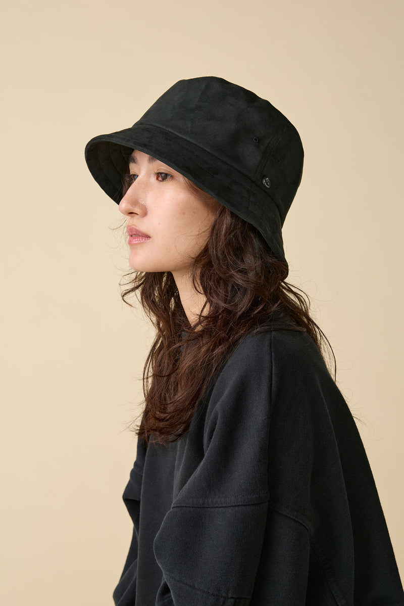 BUCKET HAT / SYNTHETIC SUEDE / BLACK
