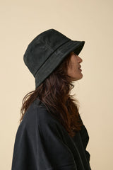 BUCKET HAT / SYNTHETIC SUEDE / BLACK