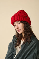 CUFF KNIT CAP / FAT WOOL / RED