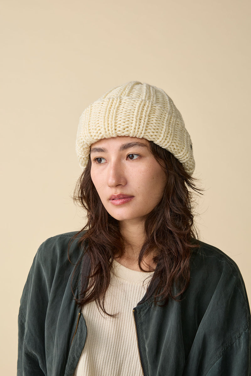 CUFF KNIT CAP / FAT WOOL / WHITE