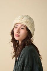 CUFF KNIT CAP / FAT WOOL / WHITE
