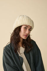CUFF KNIT CAP / FAT WOOL / WHITE