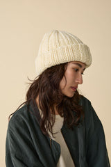 CUFF KNIT CAP / FAT WOOL / WHITE