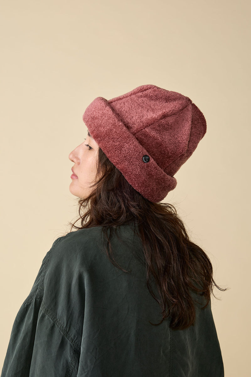 CUFF KNIT CAP / TOYPU / DARK PINK