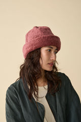 CUFF KNIT CAP / TOYPU / DARK PINK