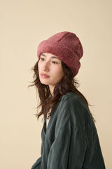CUFF KNIT CAP / TOYPU / DARK PINK