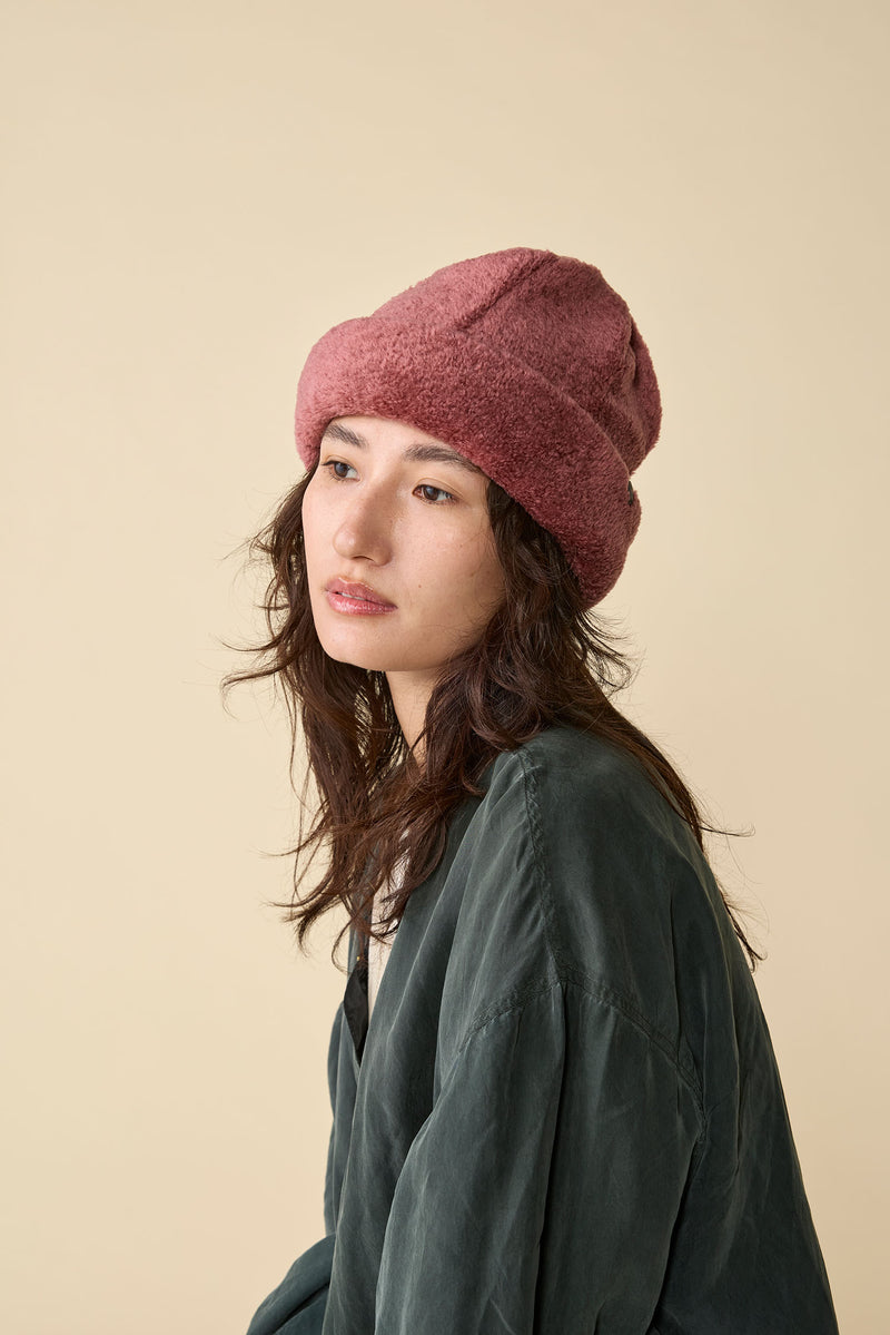 CUFF KNIT CAP / TOYPU / DARK PINK