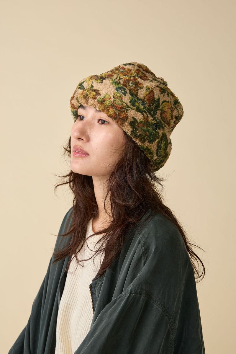 CUFF KNIT CAP / TOYPU / FLOWER