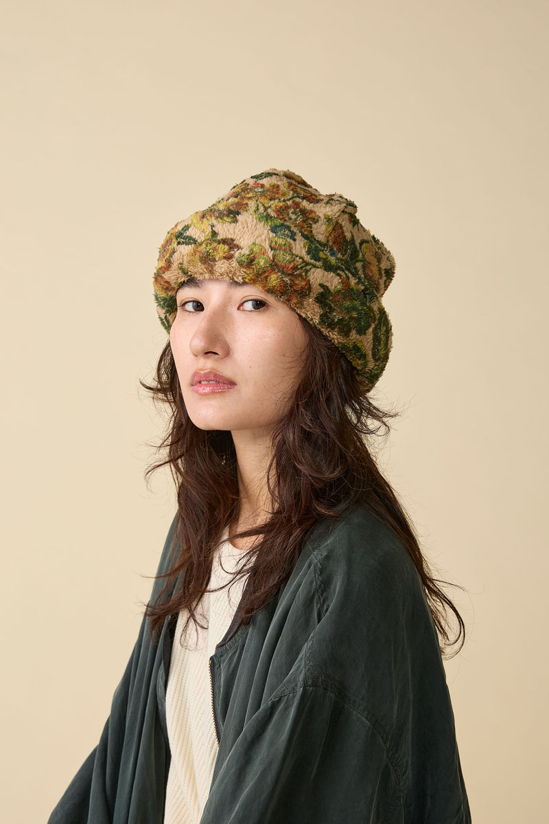 CUFF KNIT CAP / TOYPU / FLOWER