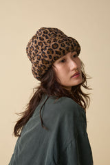 CUFF KNIT CAP / TOYPU / LEOPARD