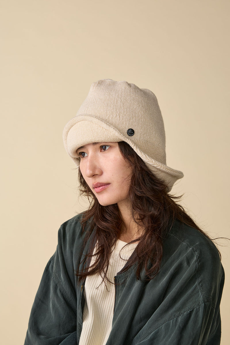 KNIT CAP / AVIATOR / IVORY