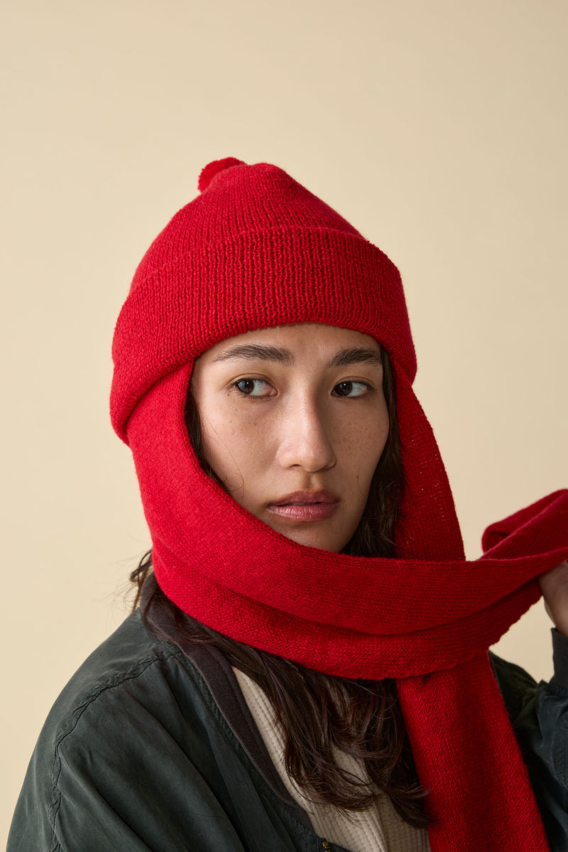 RABBIT KNIT / BALKY WOOL / RED
