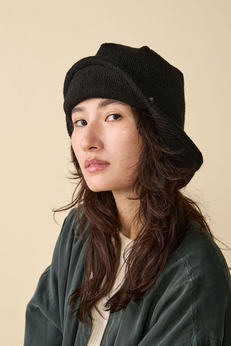 KNIT CAP / AVIATOR / BLACK