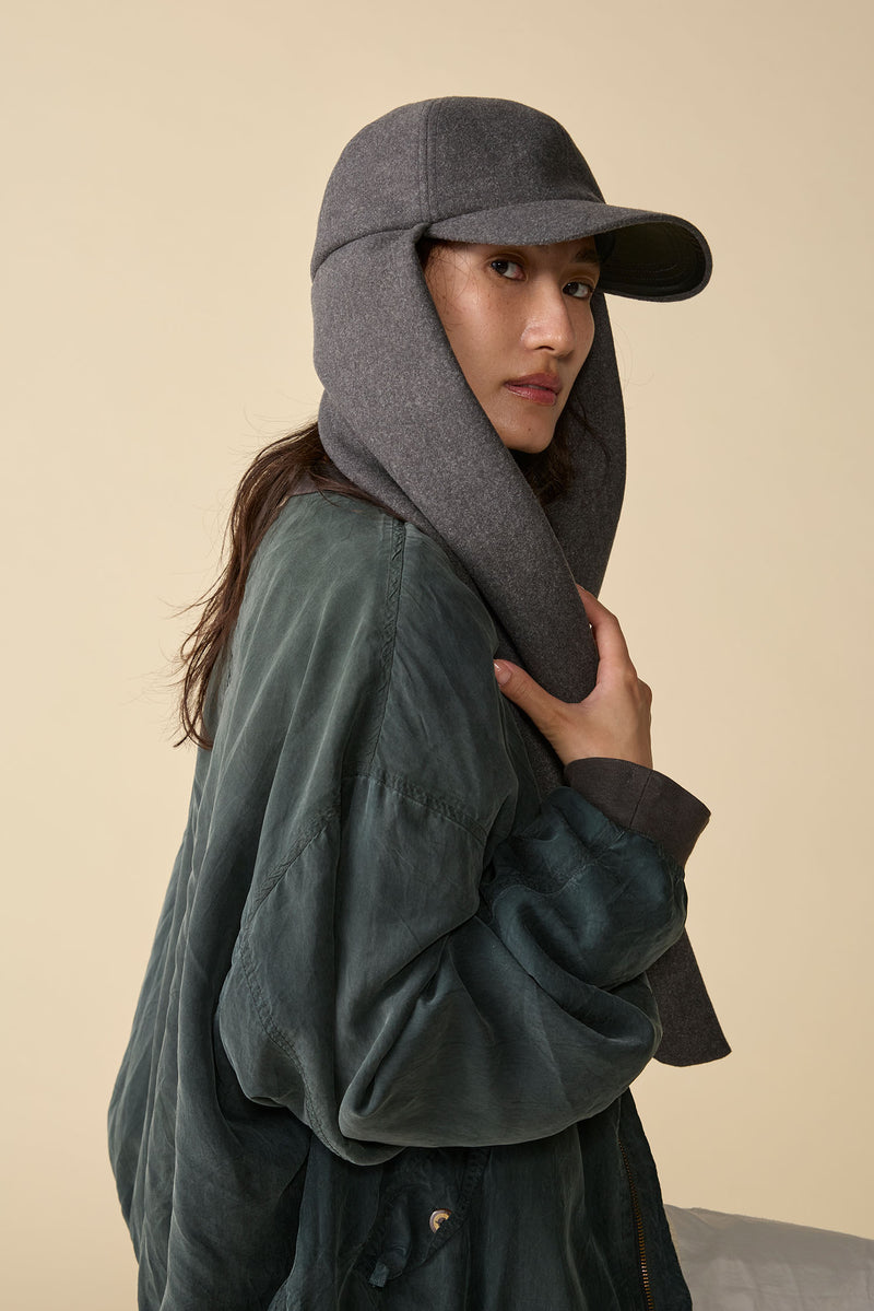 RABBIT CAP / WOOLET / CHARCOAL