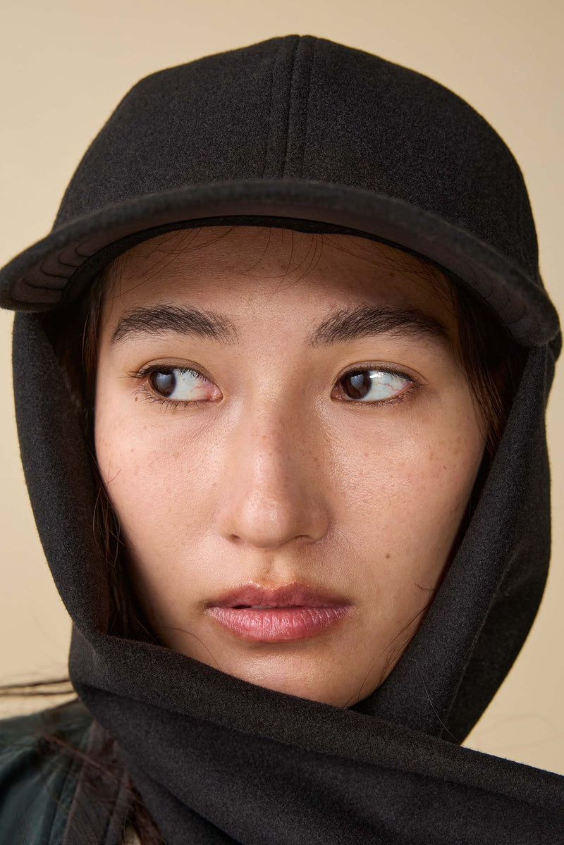 RABBIT CAP / WOOLET / BLACK