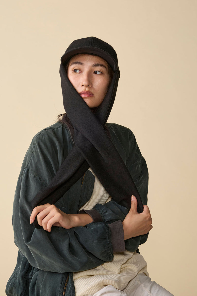RABBIT CAP / WOOLET / BLACK