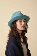 FELT HAT / RABBIT FRONT PINCH TASSEL / SKY BLUE