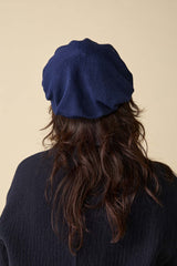 BERET / SOLID COTTON / NAVY