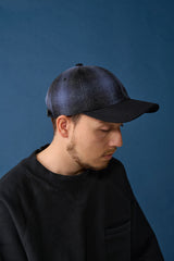 6 PANEL CAP / OMBRE CHECK / NAVY & BLACK