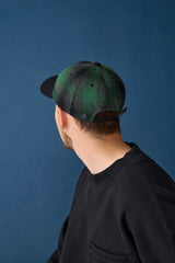 6 PANEL CAP / OMBRE CHECK / GREEN & BLACK
