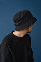 BAGGY HAT / ORGANIC FLANNEL / BLACK