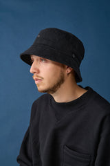 BAGGY HAT / ORGANIC FLANNEL / BLACK