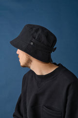 BAGGY HAT / ORGANIC FLANNEL / BLACK