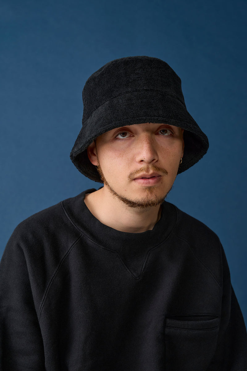 FULL BUCKET HAT / FLEECE BOA / BLACK