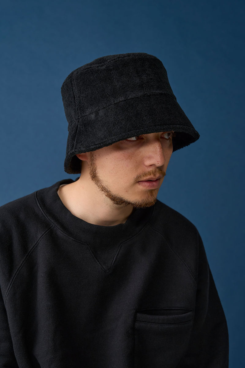 FULL BUCKET HAT / FLEECE BOA / BLACK