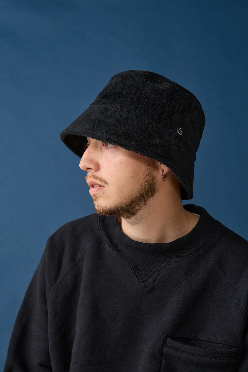 FULL BUCKET HAT / FLEECE BOA / BLACK