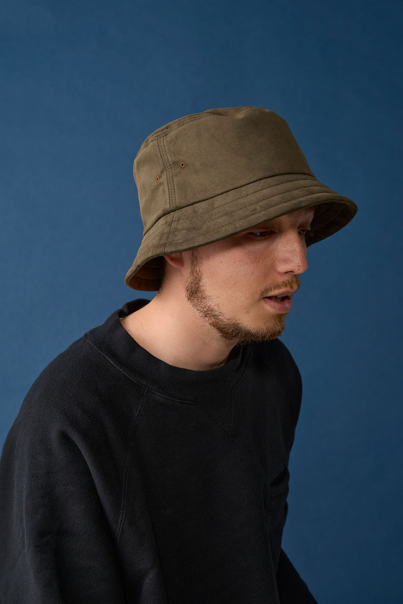 BUCKET HAT / SYNTHETIC SUEDE / OLIVE