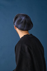 BERET / OMBRE CHECK / NAVY & BLACK