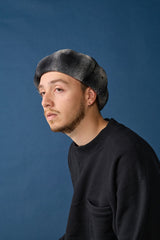 BERET / OMBRE CHECK / GRAY & BLACK