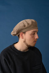 FLAT BERET / PRINTED CODE / BEIGE