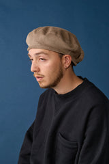 FLAT BERET / PRINTED CODE / BEIGE
