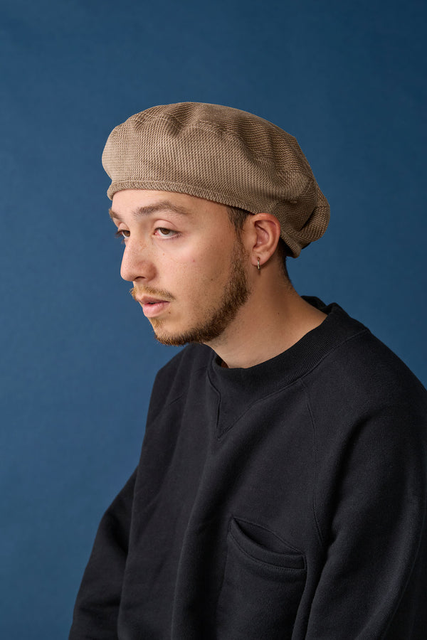 FLAT BERET / PRINTED CODE / BEIGE