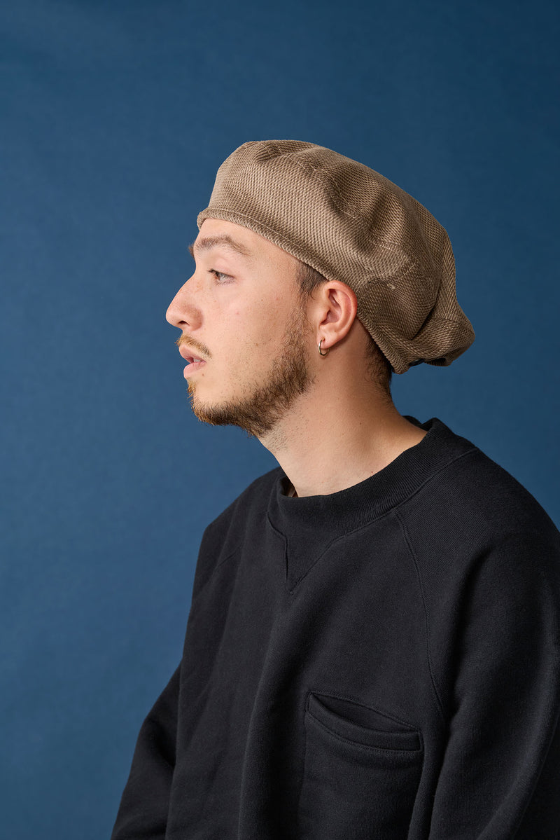 FLAT BERET / PRINTED CODE / BEIGE