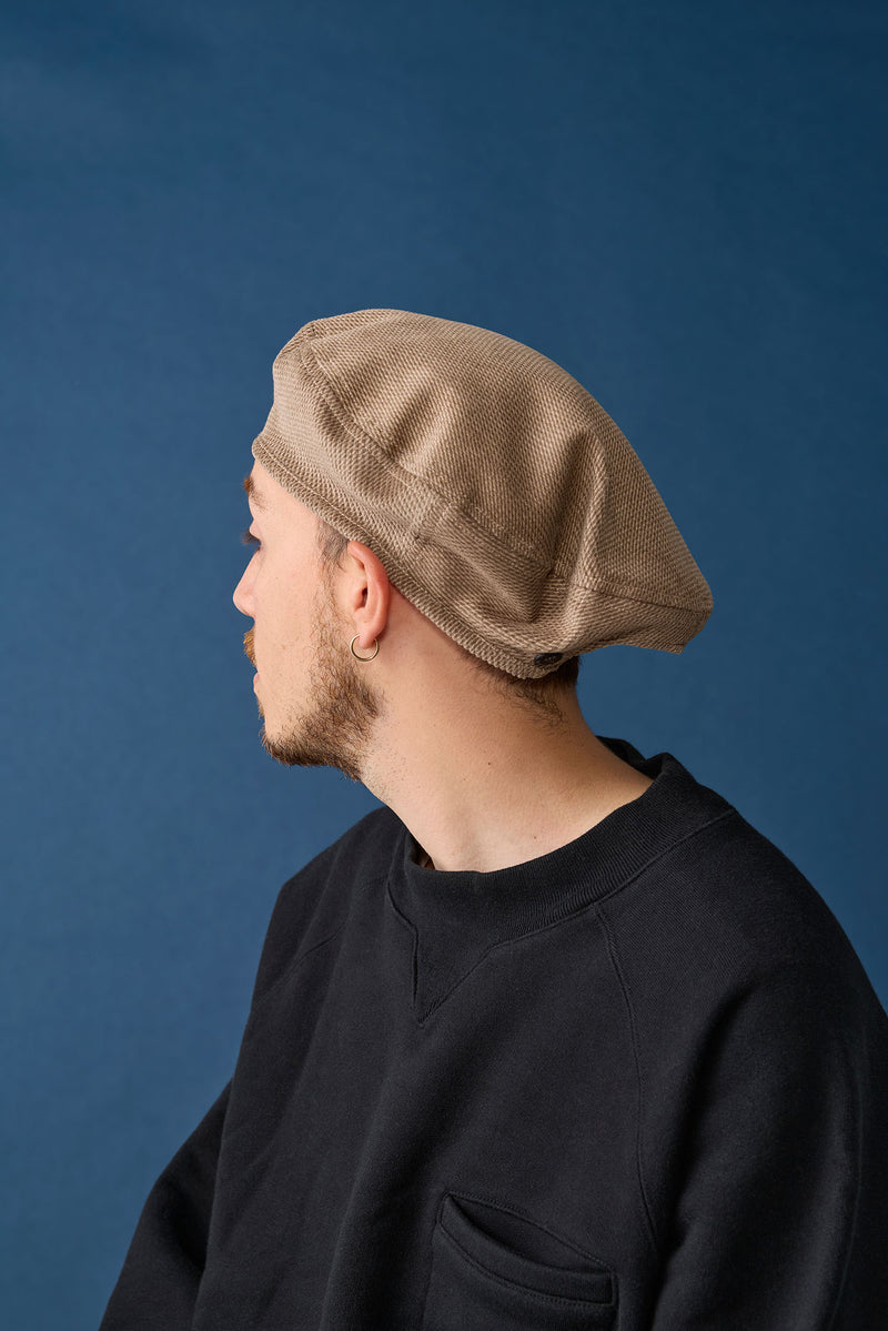 FLAT BERET / PRINTED CODE / BEIGE