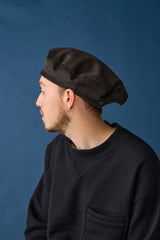 FLAT BERET / PRINTED CODE / BLACK