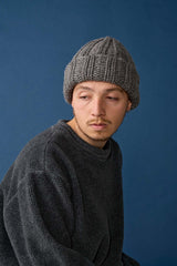 CUFF KNIT CAP / FAT WOOL / GRAY