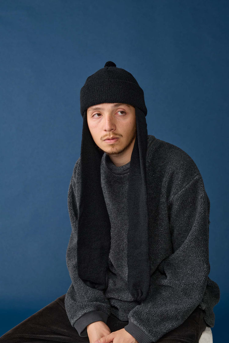 RABBIT KNIT / BALKY WOOL / BLACK