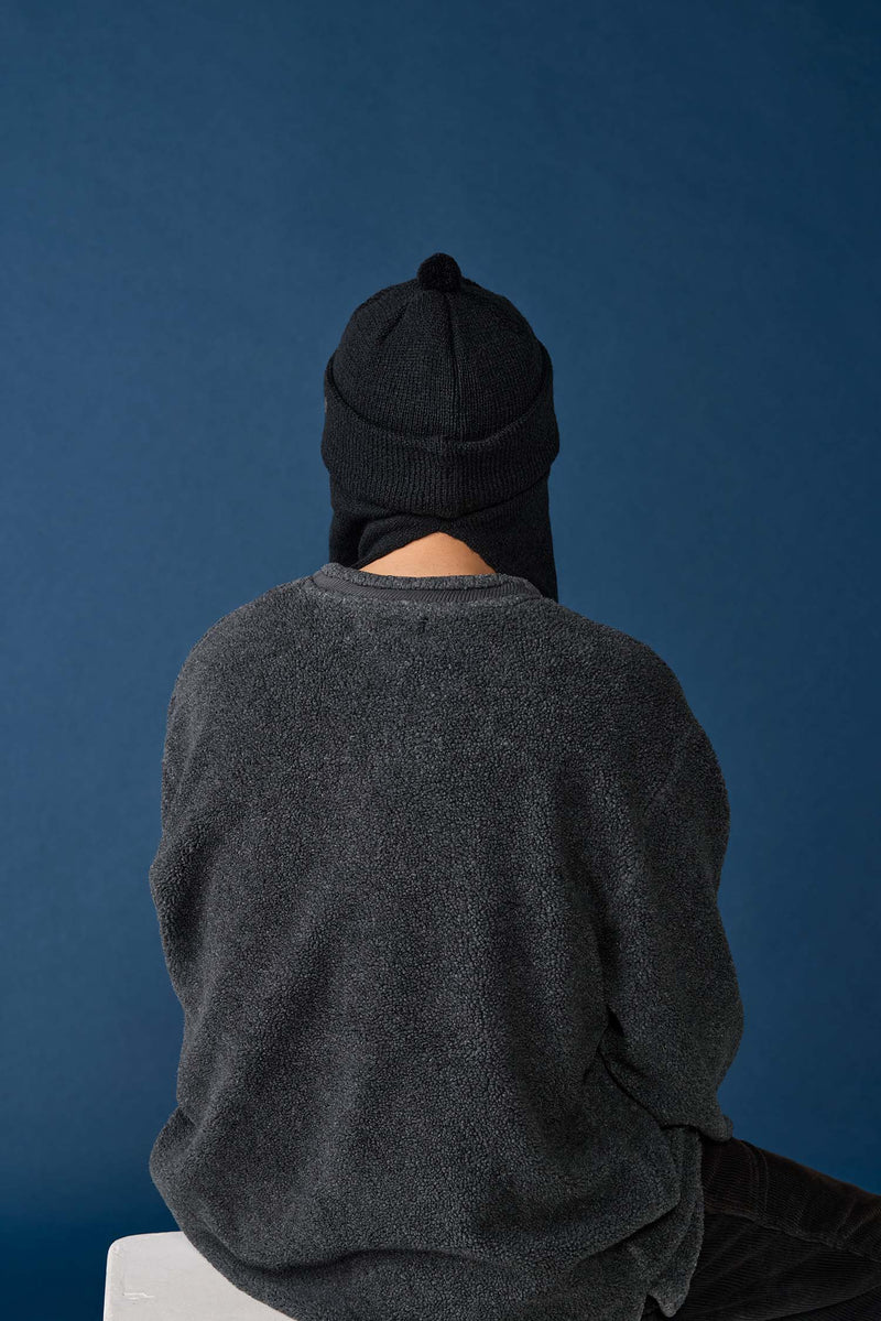 RABBIT KNIT / BALKY WOOL / BLACK