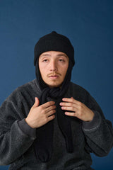 RABBIT KNIT / BALKY WOOL / BLACK