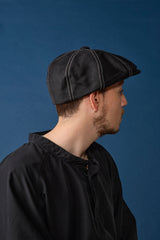 575DP CASQUETTE/ DECK PIQUE / BLACK(WHITE STITCH)