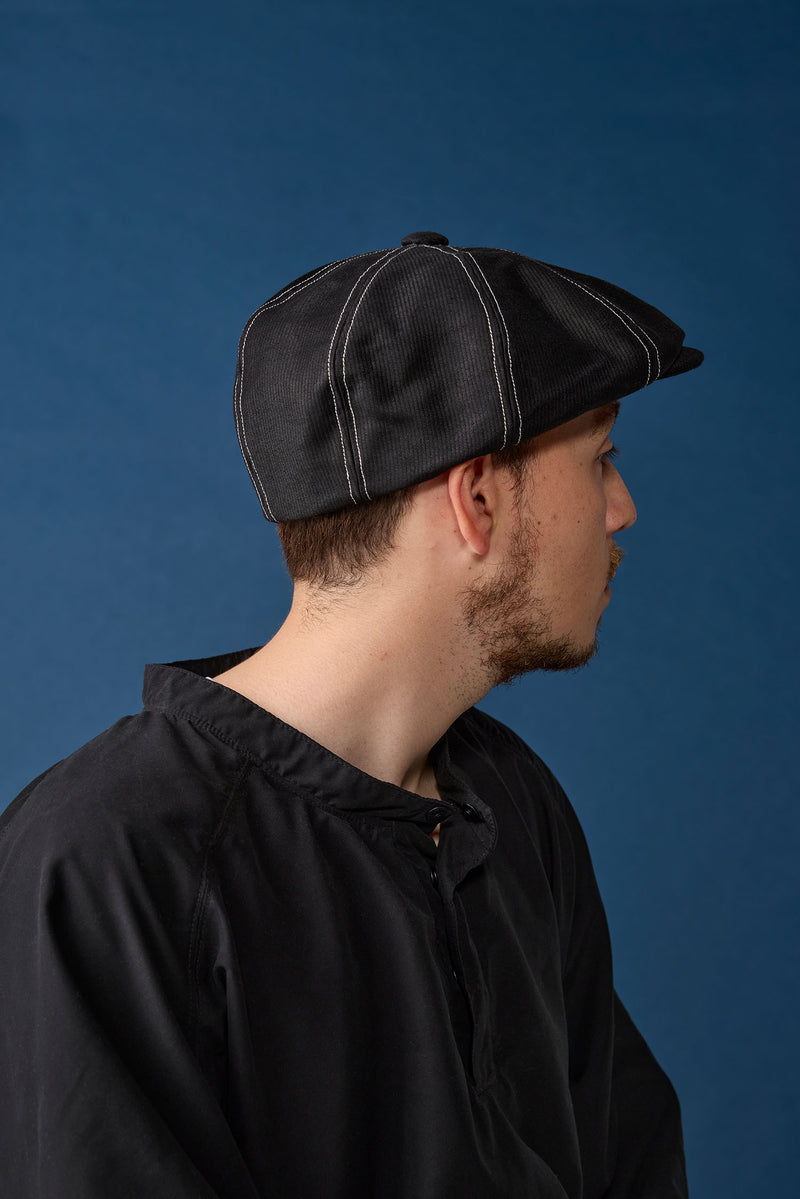 575DP CASQUETTE/ DECK PIQUE / BLACK(WHITE STITCH)